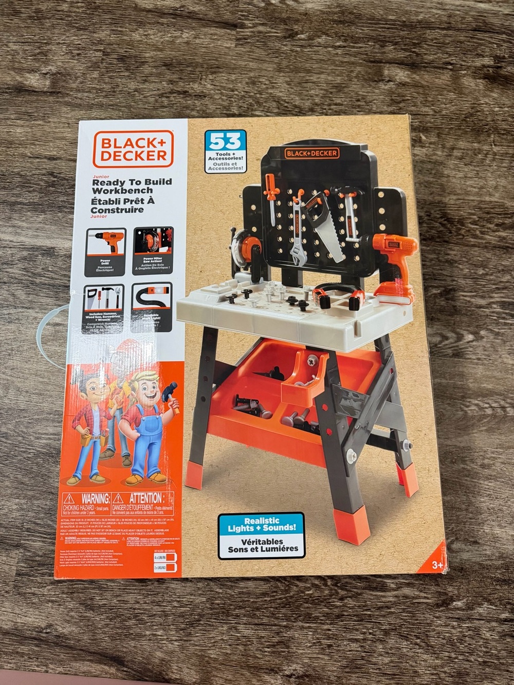 New Kids Black + Decker' Ready to Build Workbench w/ 53 Tools & Accessories